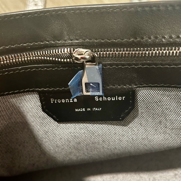 Proenza Shouler Embossed Python Silver PS1 Medium Plus Satchel/Crossbody Handbag - Picture 4 of 15